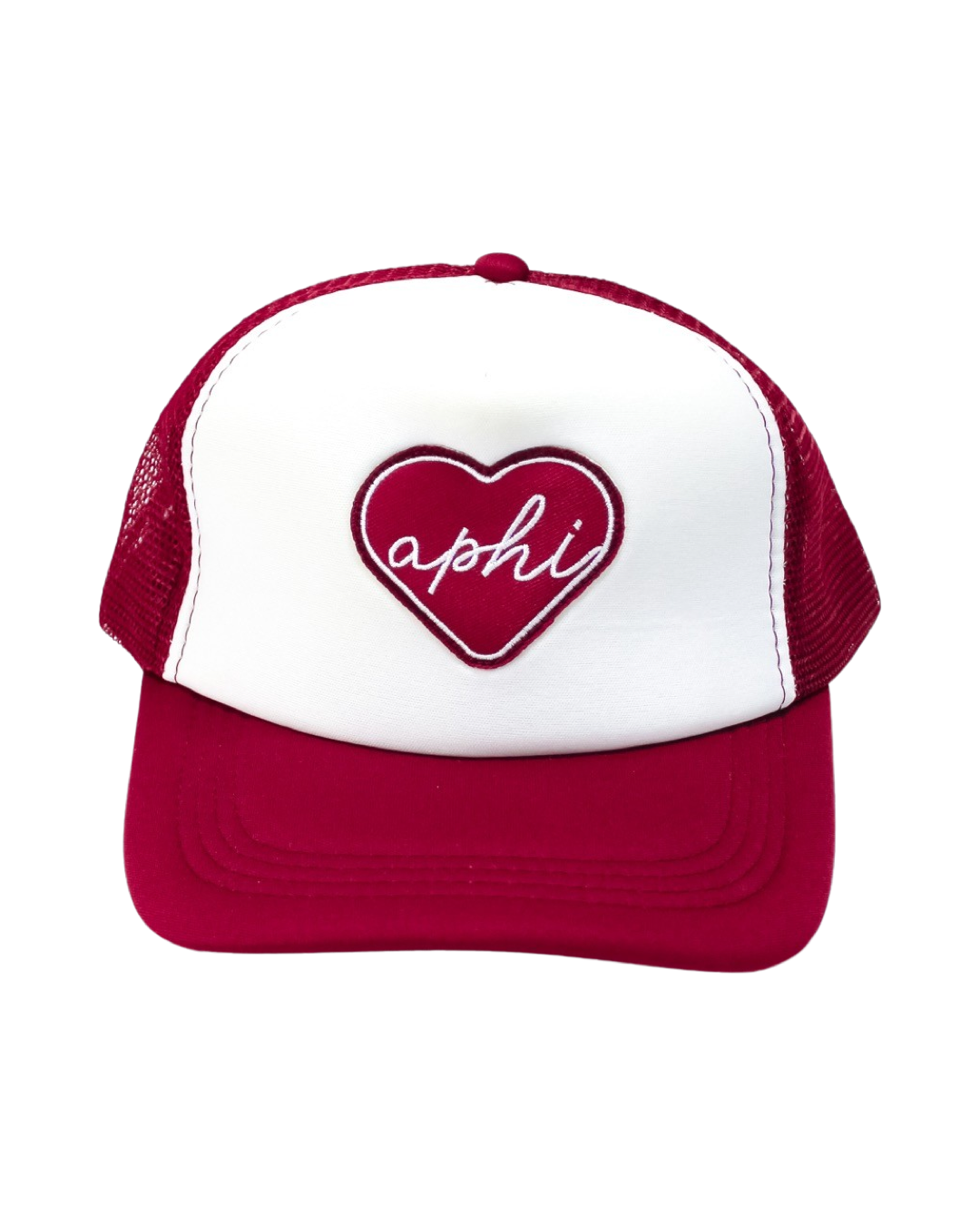 Sorority Whole Lotta Love Heart Trucker Hat: ALPHA GAMMA DELTA