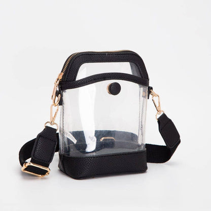 Carly Clear Mini Crossbody Bag: Gold