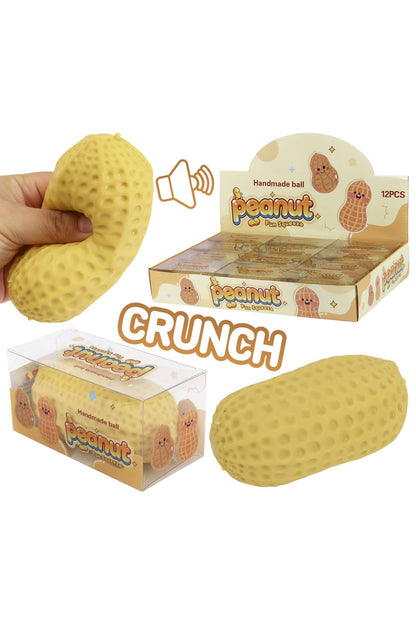 PREORDER : Peanut Zero Rebound TPR Crunchy Bead Slime Filled Squishy: BEIGE / ONE SIZE