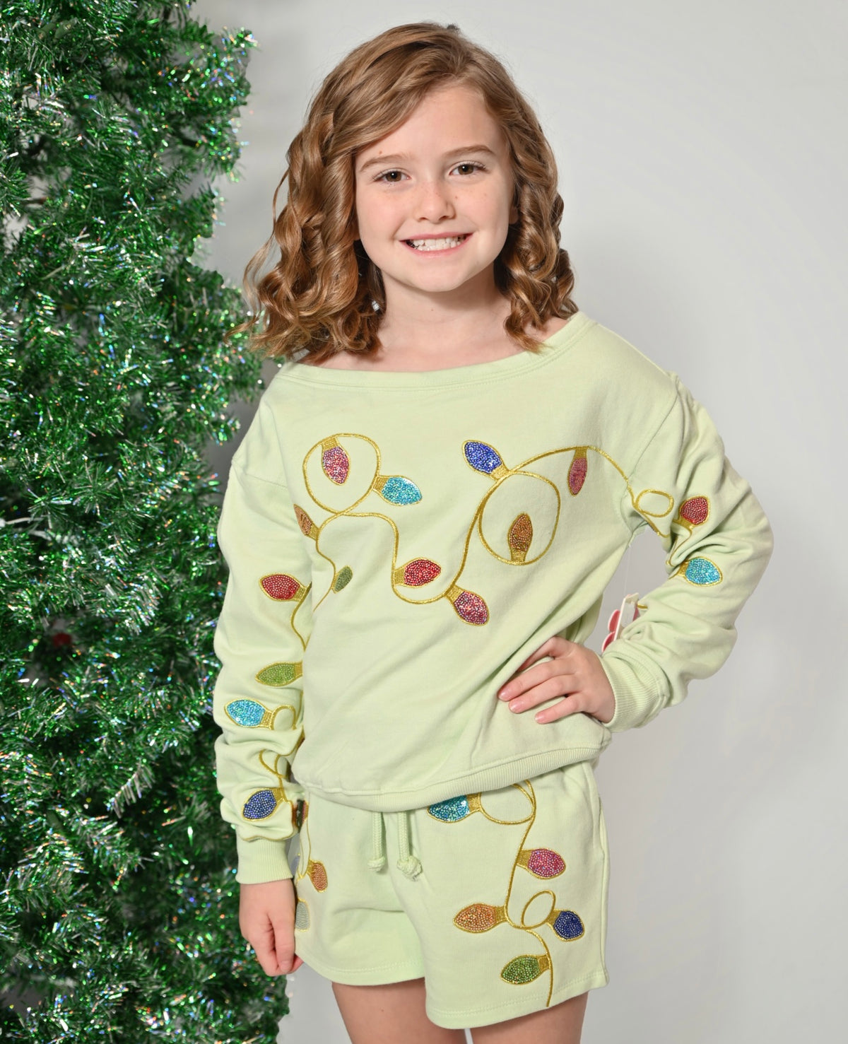 Girls Sequin Christmas Lights Set