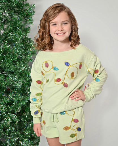 Girls Sequin Christmas Lights Set