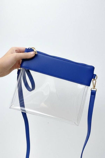 Game Day Clear Crossbody Bag Purse : Champagne Gold