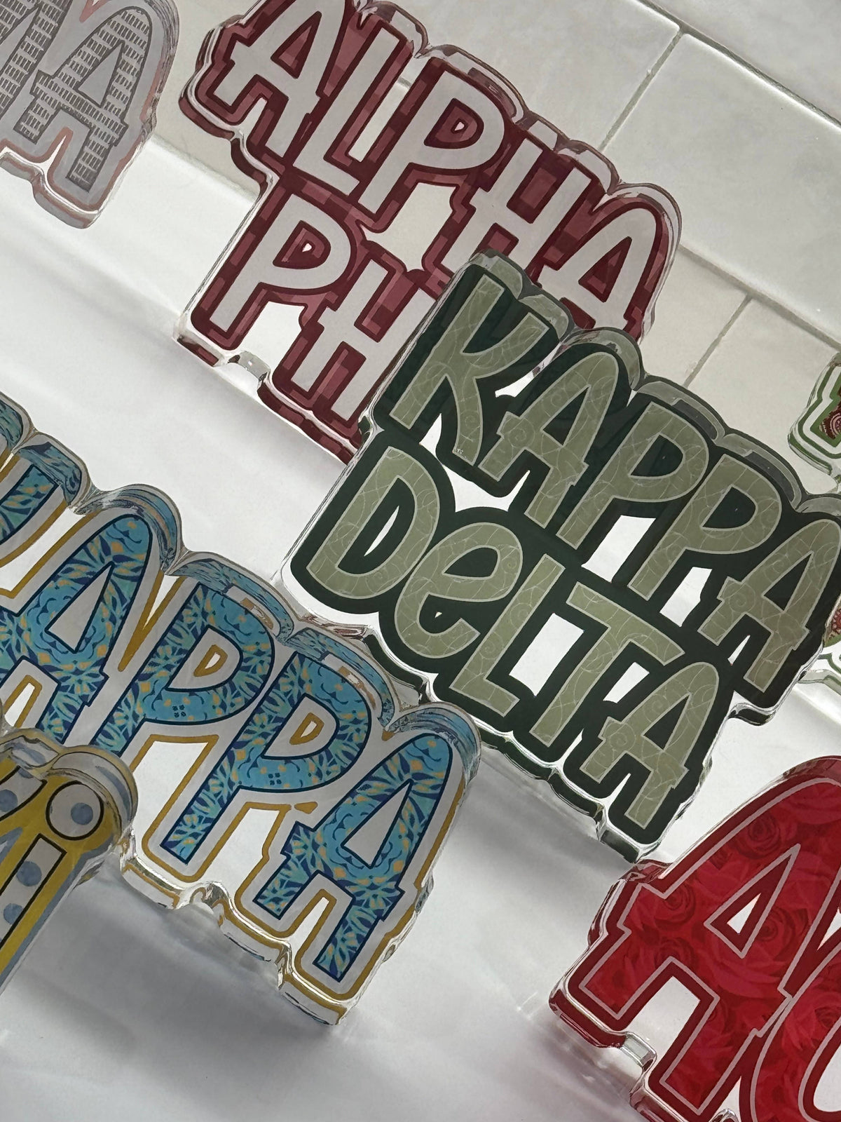 Sorority Acrylic Shelfie: Alpha Omicron Pi
