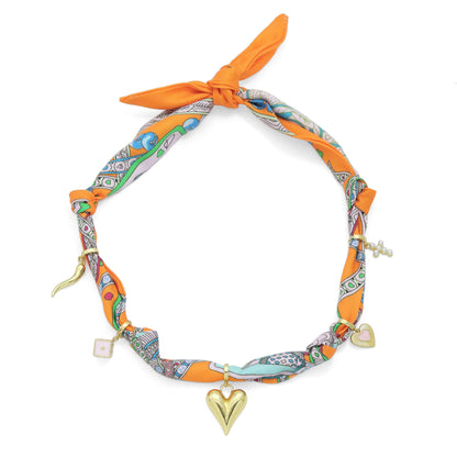 Silk Scarf Statement Necklace : Scarf only (No pendant)