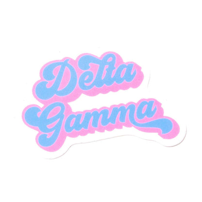 Sorority RETRO Script Decal Sticker: Phi Mu