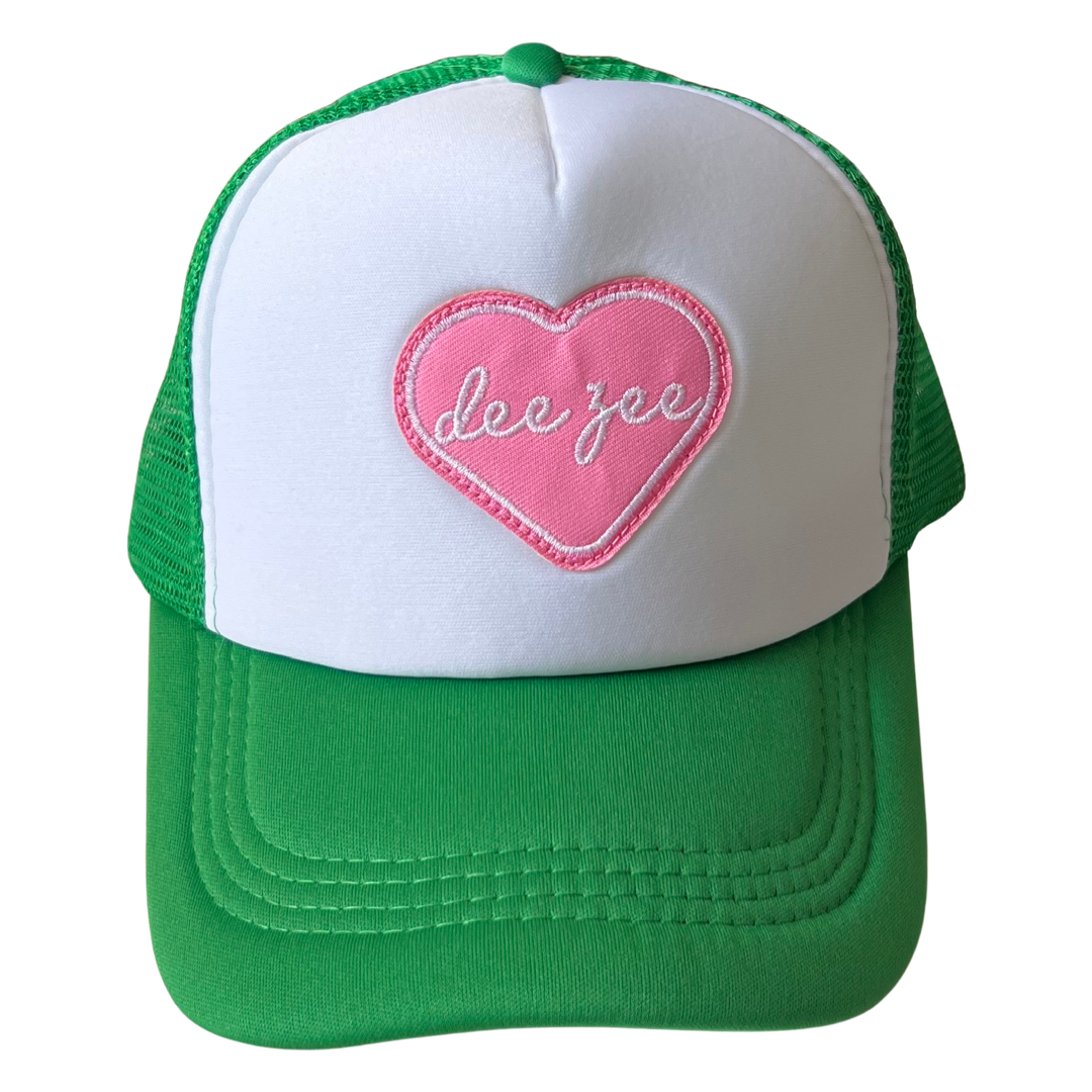 Sorority Whole Lotta Love Heart Trucker Hat: KAPPA DELTA