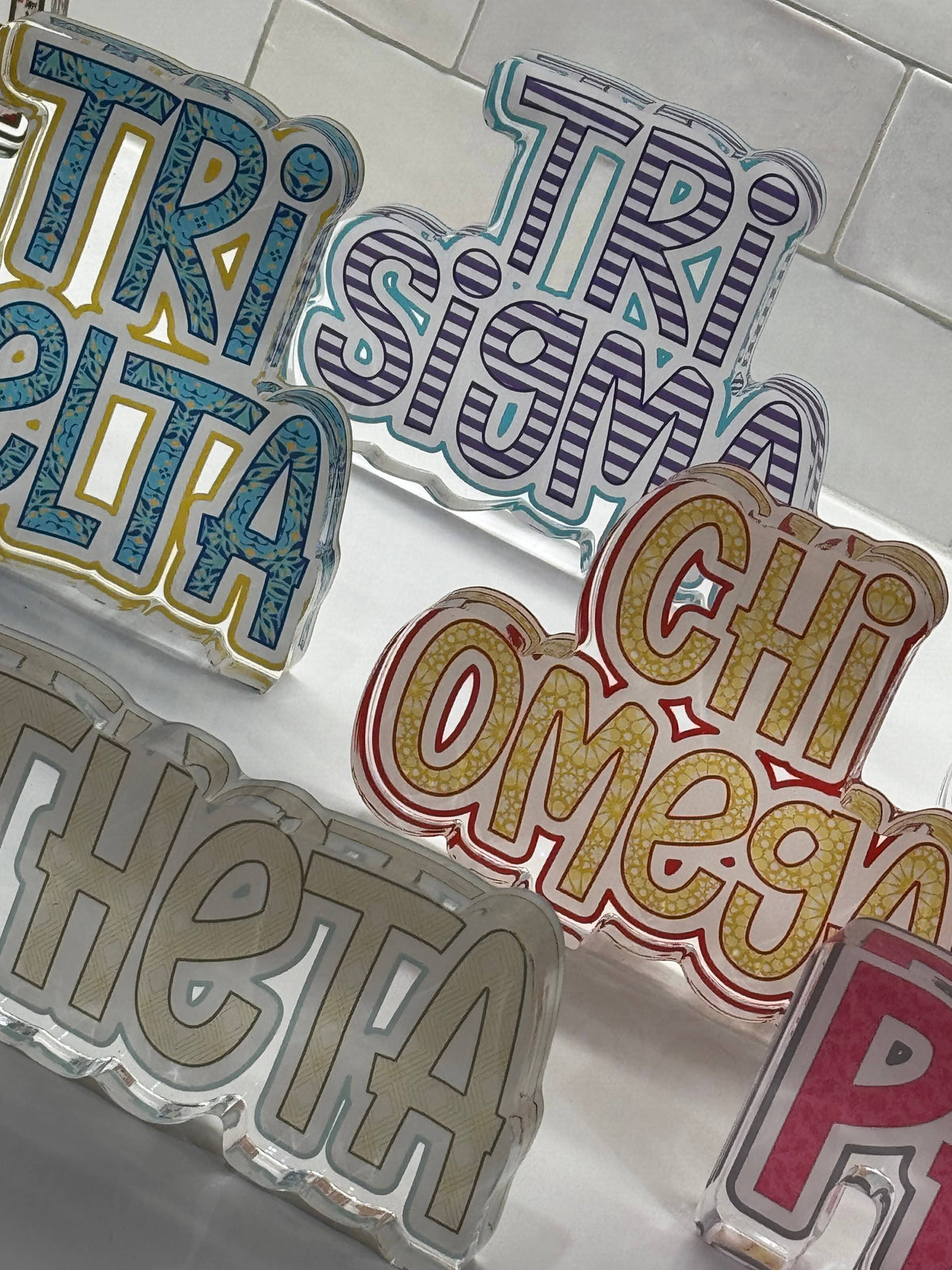 Sorority Acrylic Shelfie: Alpha Omicron Pi
