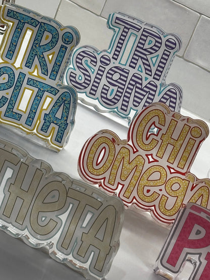 Sorority Acrylic Shelfie: Alpha Omicron Pi