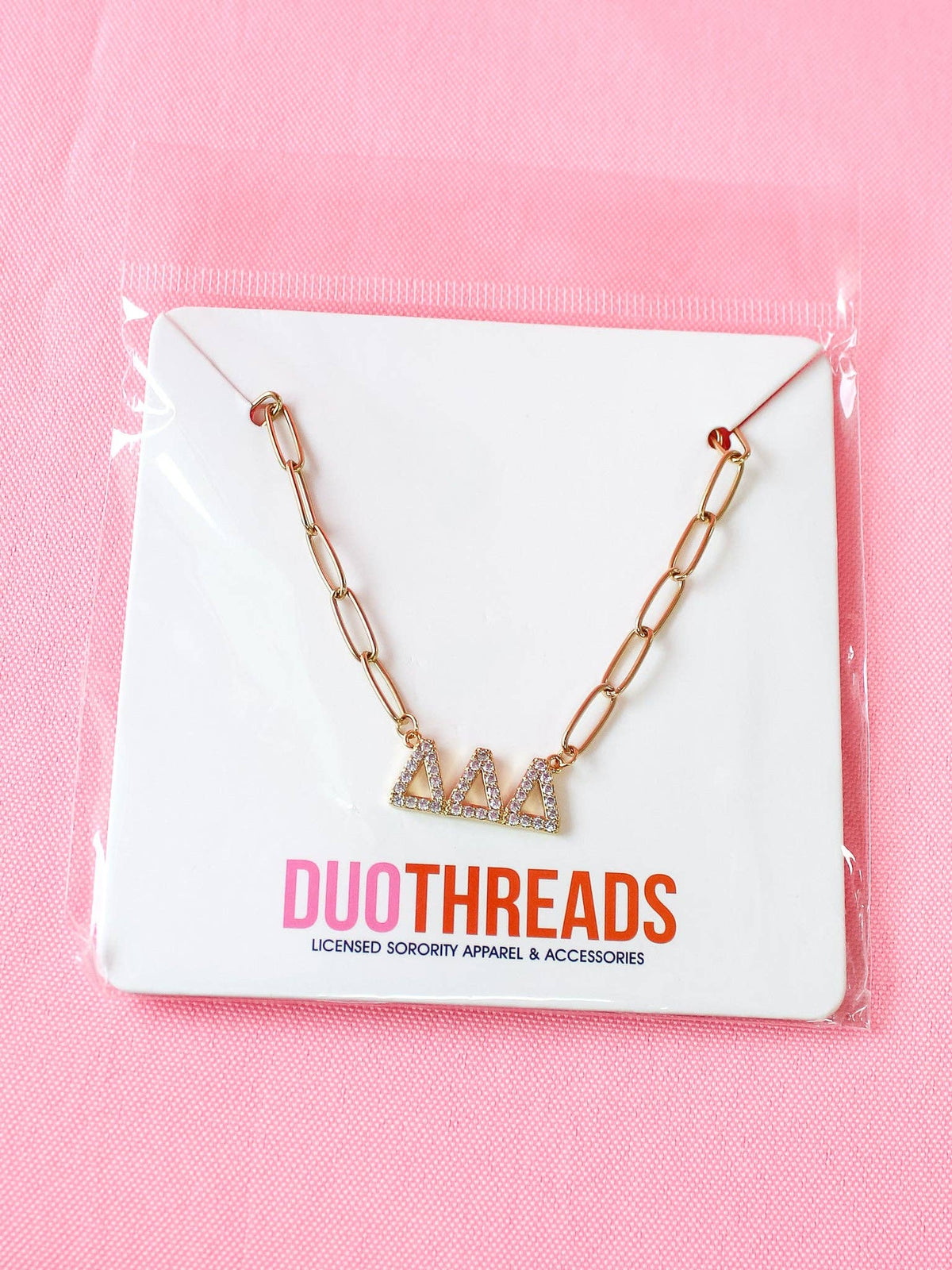 Rhinestone Sorority Necklace: KAPPA DELTA