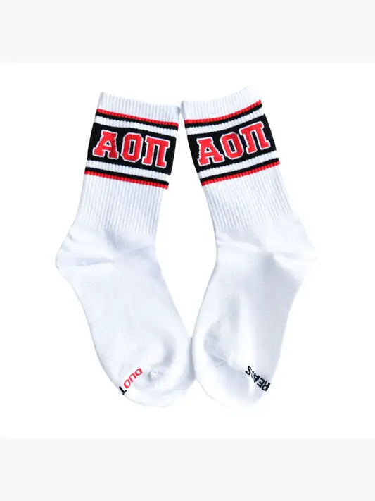 Alpha Omicron Pi Sorority Socks