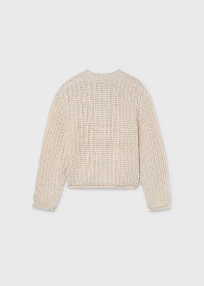 Mayoral Girls Cardigan : Cream