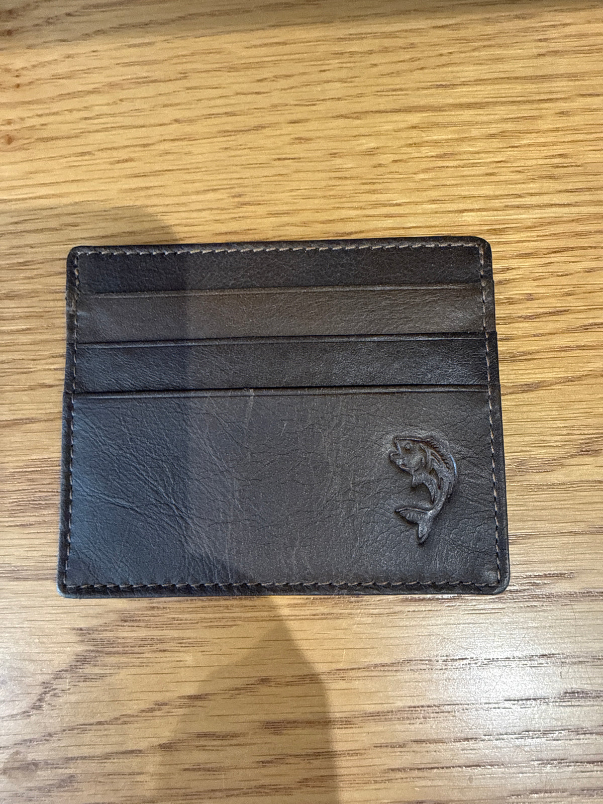 Leather Embossed Slim Wallet