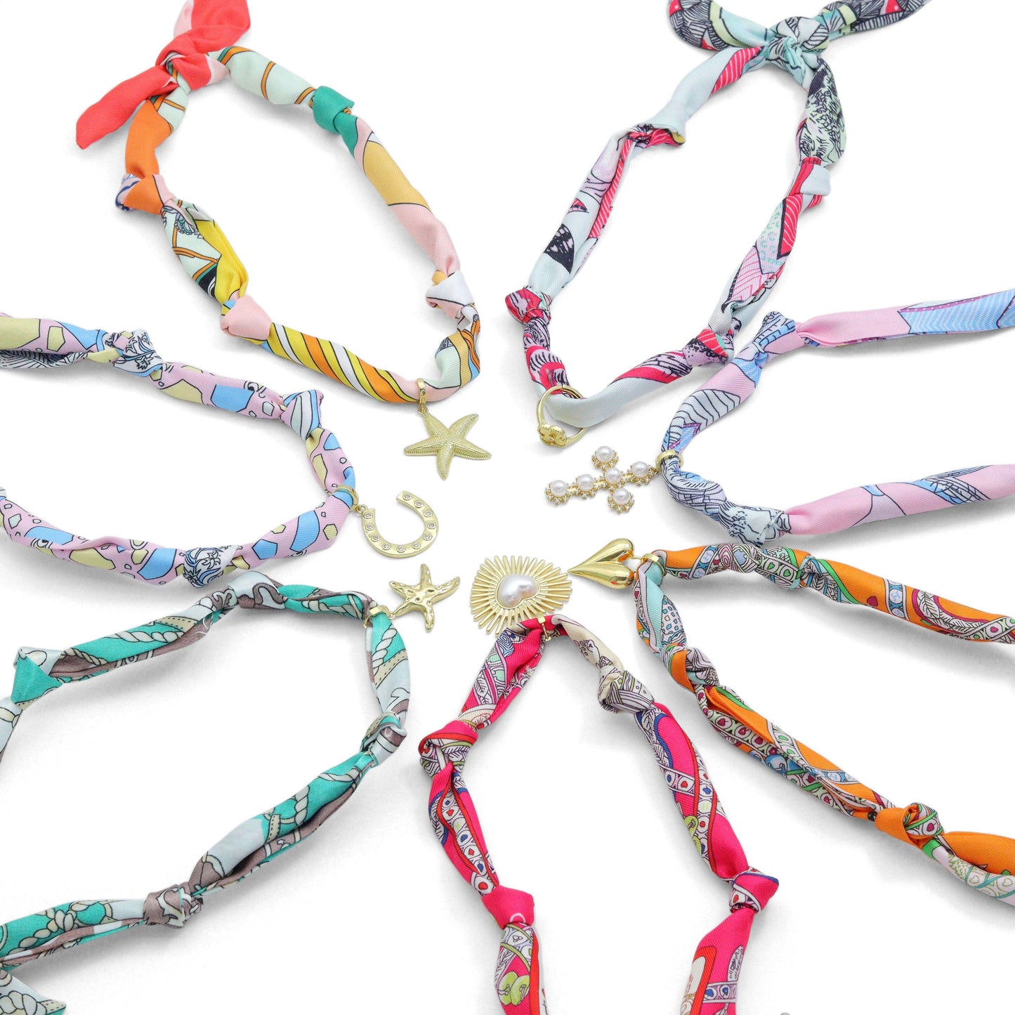 Silk Scarf Statement Necklace : Scarf only (No pendant)