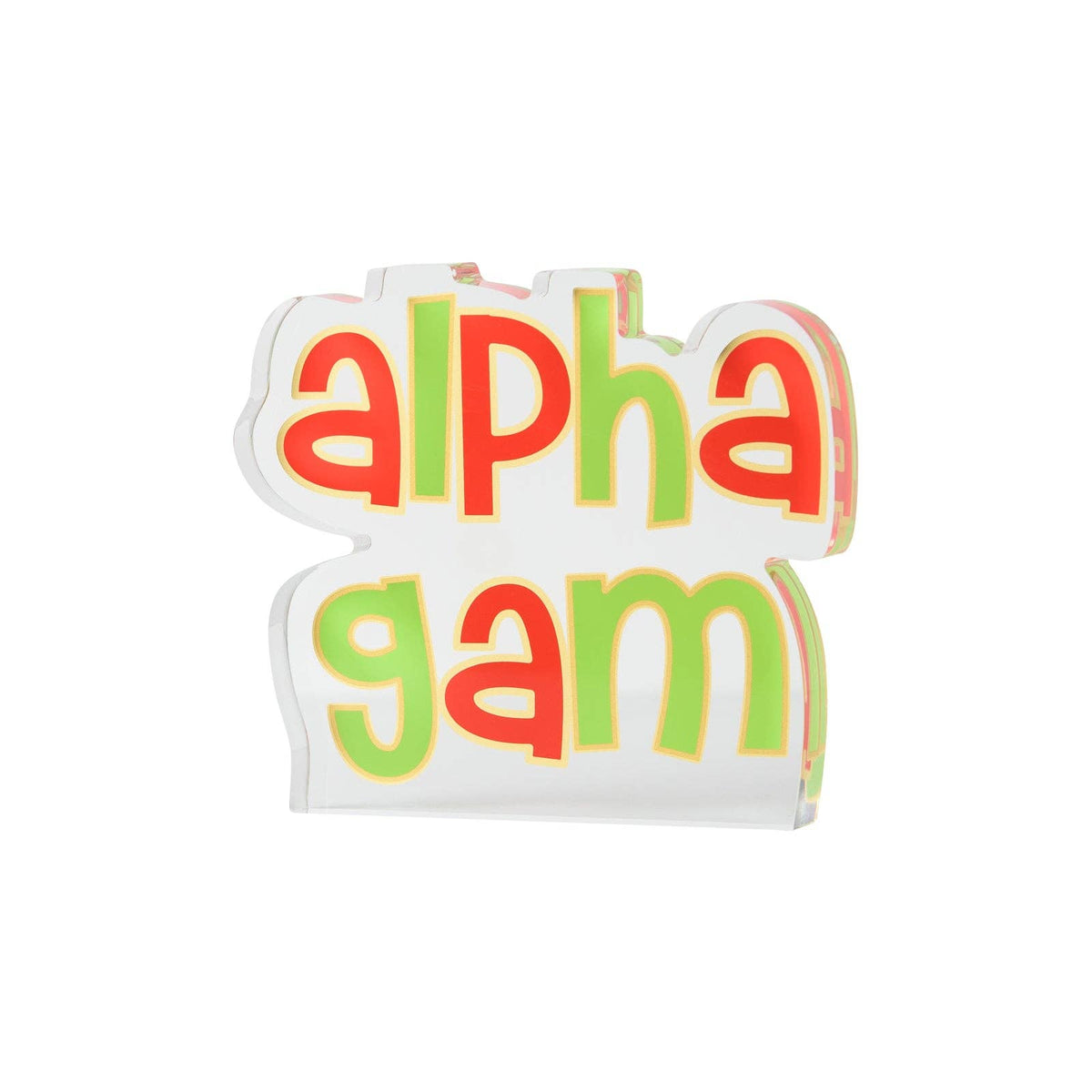 Sorority Acrylic Shelfie : Alpha Gamma Delta