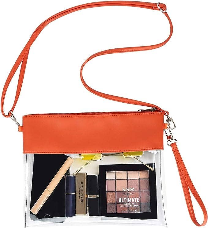 Game Day Clear Crossbody Bag Purse : Champagne Gold