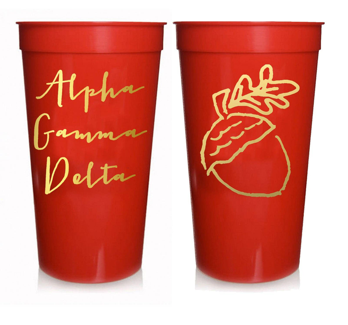 Sorority Gold Metallic Printed Stadium Cup: Kappa Delta