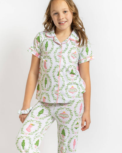 PREORDER Big Girls Nutcracker Trellis Sleep Pants Set