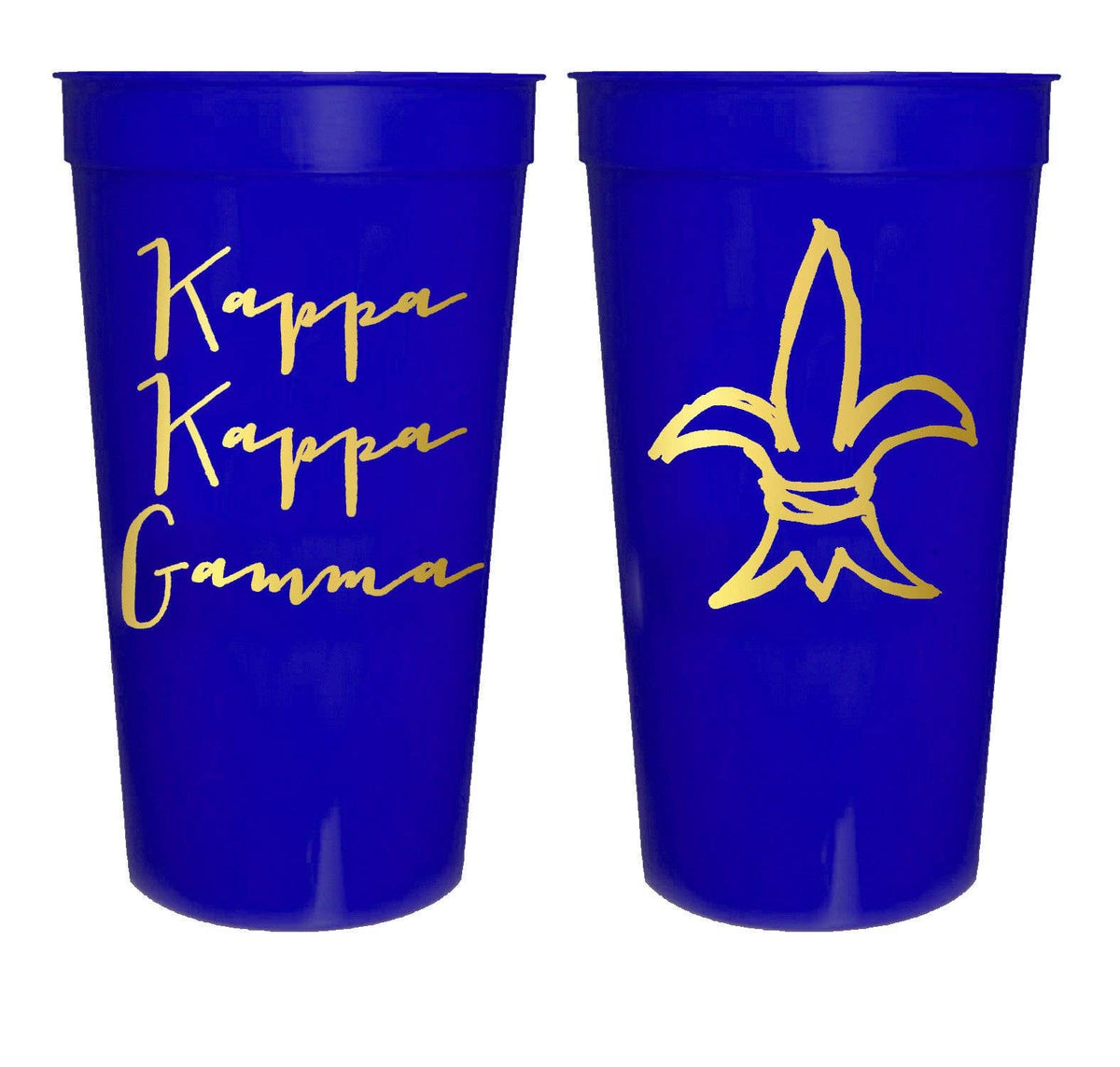 Sorority Gold Metallic Printed Stadium Cup: Kappa Delta