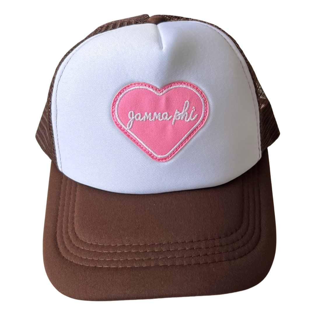 Sorority Whole Lotta Love Heart Trucker Hat: KAPPA DELTA