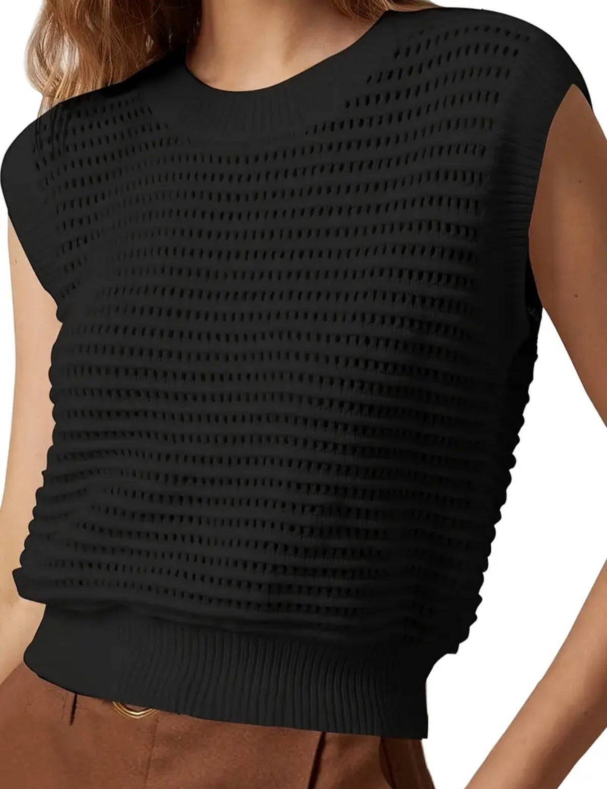 The FAVE sweater vest / Black