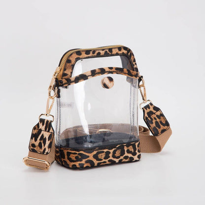 Carly Clear Mini Crossbody Bag: Gold