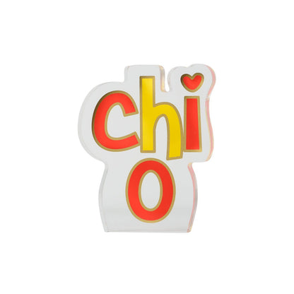 Sorority Acrylic Shelf Sitter: Chi O