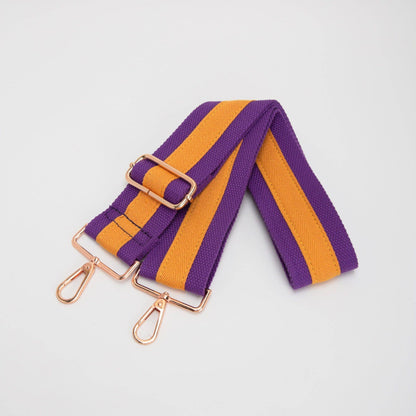 Colorful College Purse Strap for Women: Navy Orange