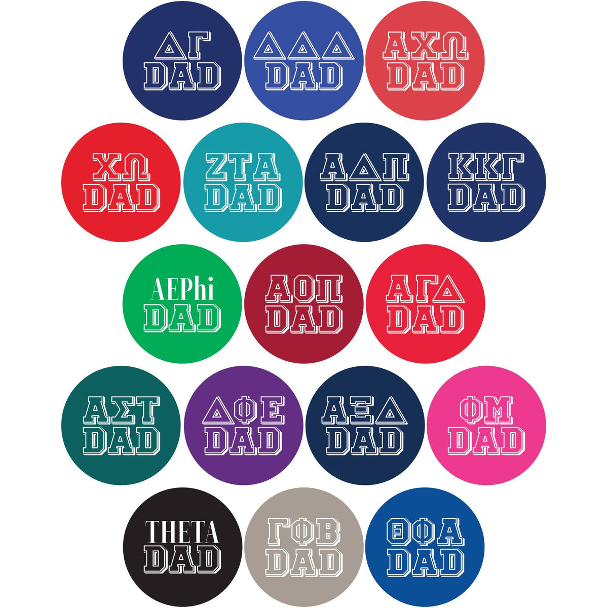 Sorority DAD Can Coolers - Greek dad / Alpha Omicron Pi / Slim