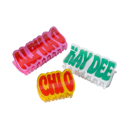 Sorority Hair Clip: Alpha O