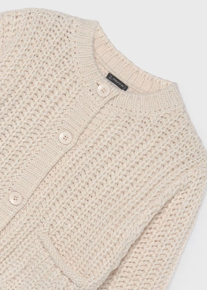 Mayoral Girls Cardigan : Cream