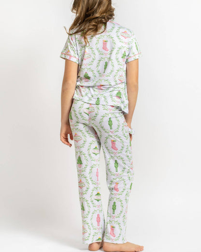 PREORDER Big Girls Nutcracker Trellis Sleep Pants Set