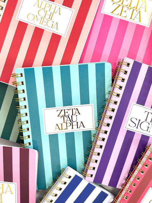 Stripe Sorority Notebook: KAPPA DELTA