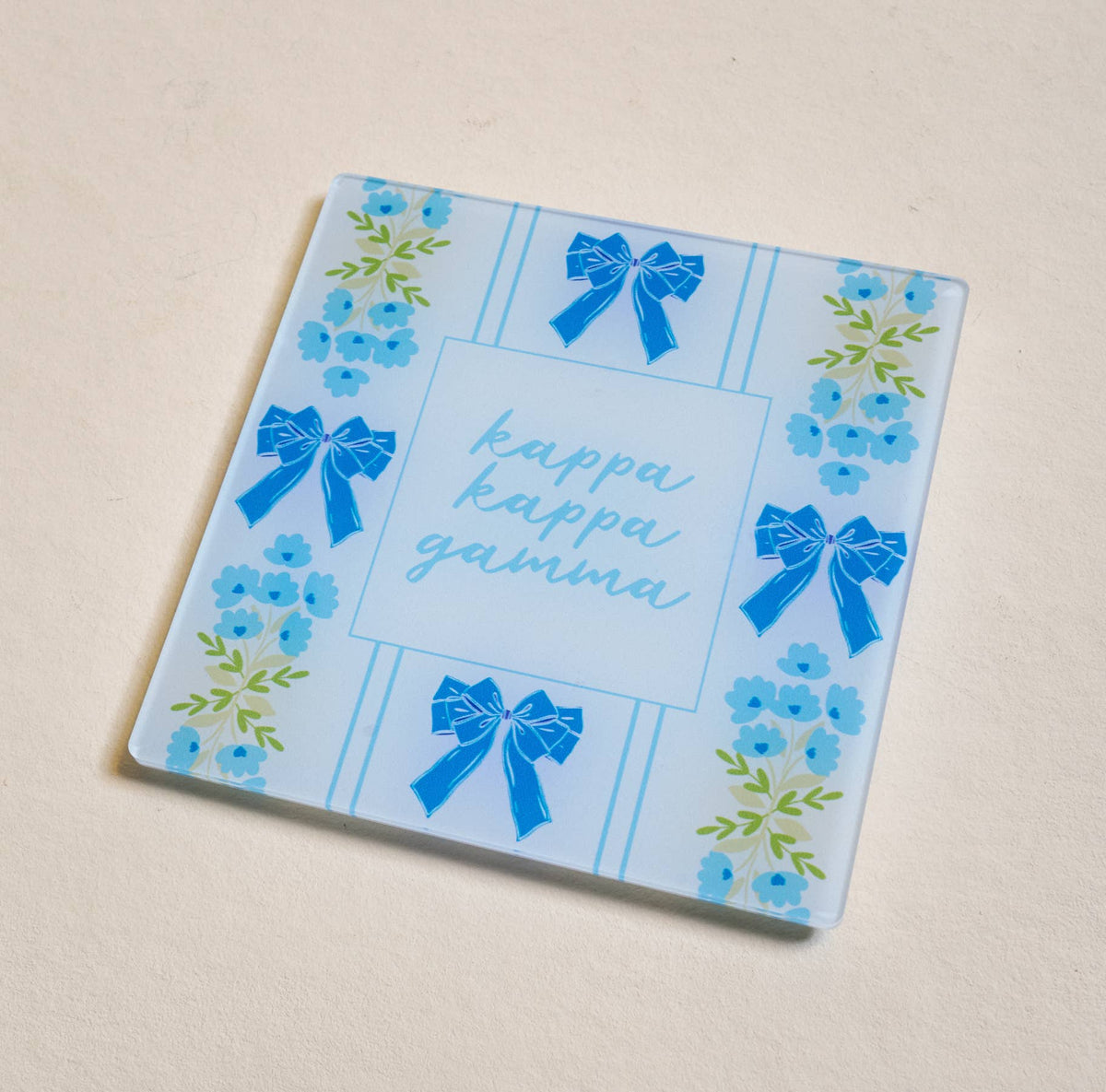 Sorority Acrylic Coaster: Kappa Kappa Gamma