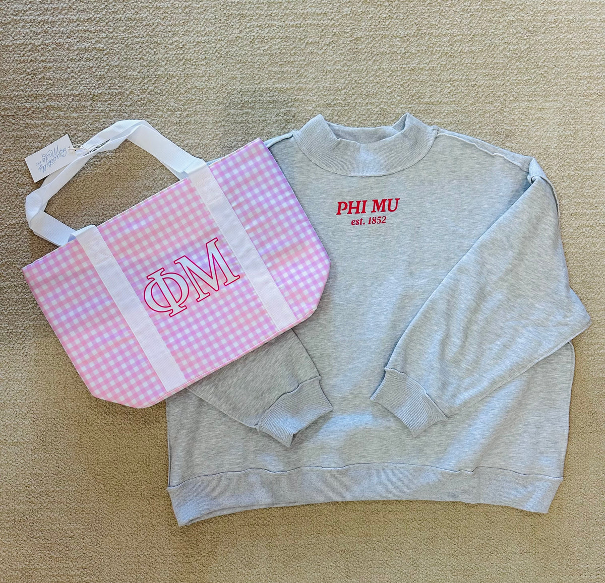 PREORDER : Sorority Chapter Mockneck Sweatshirt: Phi Mu