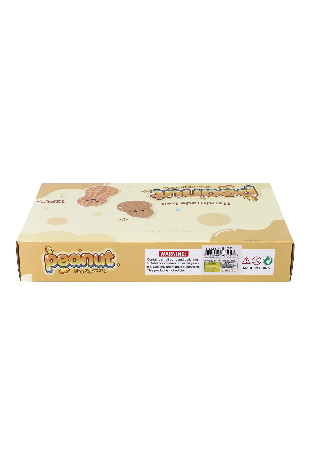 PREORDER : Peanut Zero Rebound TPR Crunchy Bead Slime Filled Squishy: BEIGE / ONE SIZE