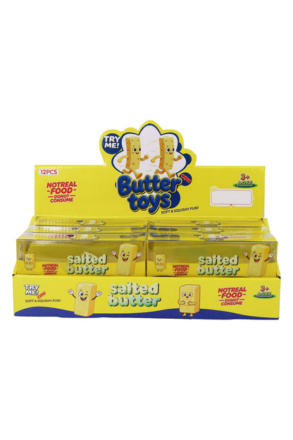 PREORDER : Yellow Butter Oil Jelly Filled Zero Rebound TPR Squishy: YELLOW / ONE SIZE