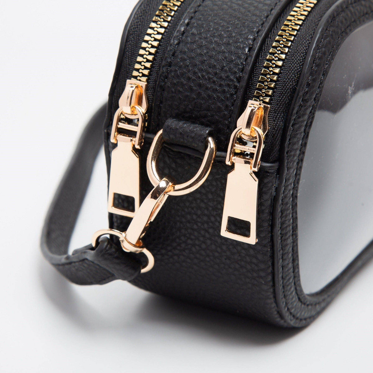 Double Zipper Oval Clear Gameday/Stadium Bag Purse : Leopard