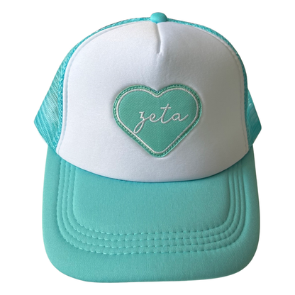 Sorority Whole Lotta Love Heart Trucker Hat: PHI MU
