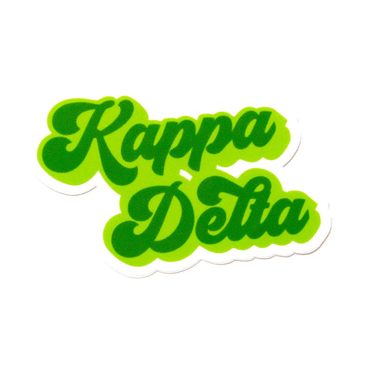 Sorority RETRO Script Decal Sticker: Kappa Delta