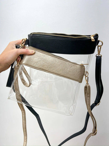 Game Day Clear Crossbody Bag Purse : Leopard