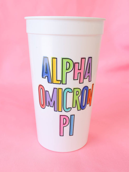 Alpha Omicron Pi Bring On the Fun Sorority Stadium Cup