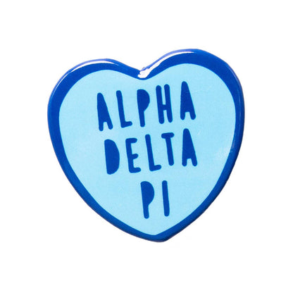 Sorority Sweet Heart Button: Alpha Omicron Pi
