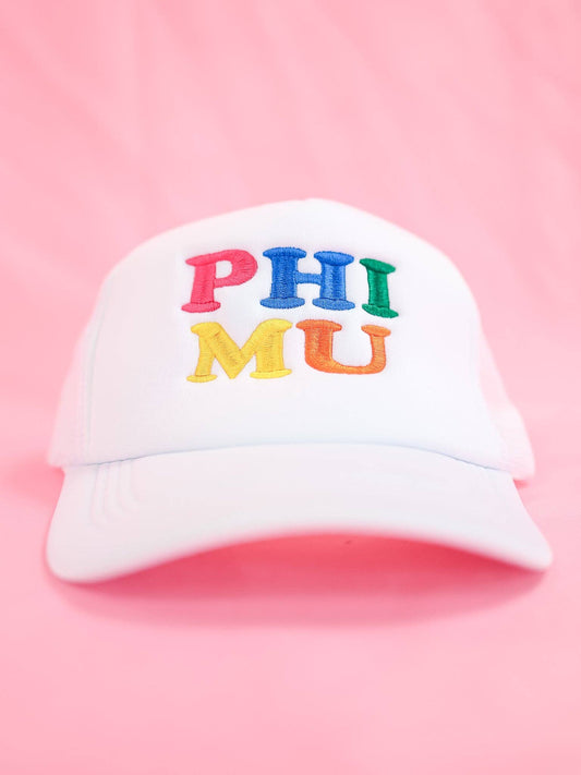 Sorority Fun Times Trucker Hat: PHI MU