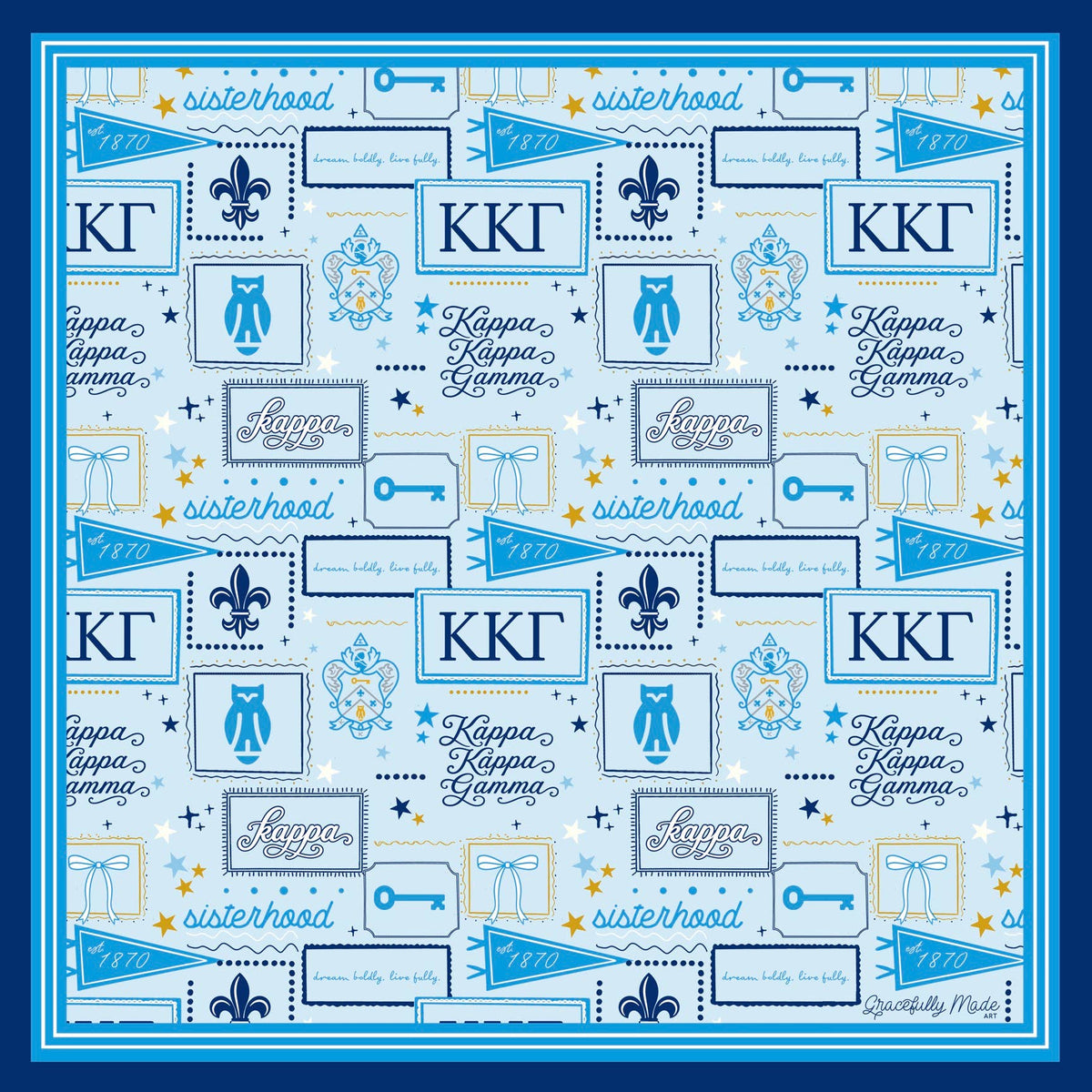 Kappa Kappa Gamma Silk Scarf