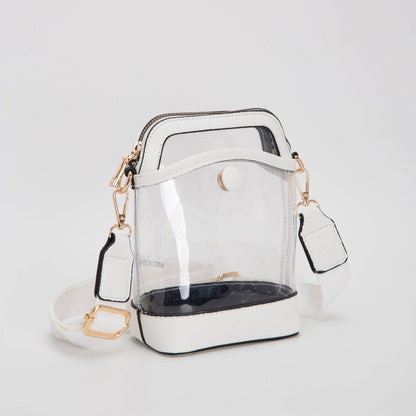 Carly Clear Mini Crossbody Bag: Gold