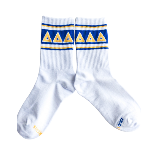 Sorority Socks: DELTA DELTA DELTA