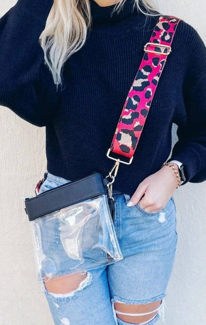 Game Day Clear Crossbody Bag Purse : Champagne Gold