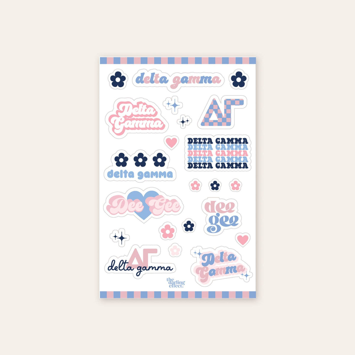 Sorority Sticker Sheet - Phi Mu