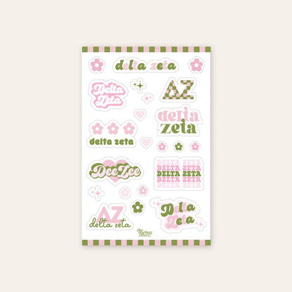 Sorority Sticker Sheet : Alpha Gamma Delta