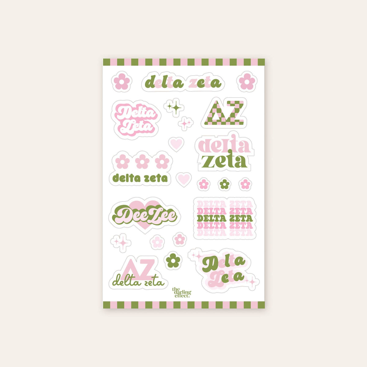 Sorority Sticker Sheet - Phi Mu